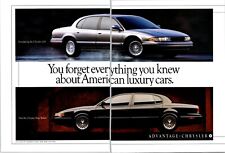 Vintage Print Advertisement Advantage Chrysler LHS and Now Yorker 1993 picture