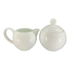 IKEA Of Sweden Ceramic Sugar And Creamer Set 2 White 215 21 Marked On Bottom picture