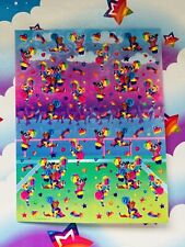 Vintage 1990s Lisa Frank Cheerleader Bears Sticker Sheet picture