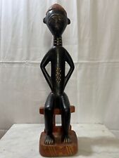 Large African Ghana Ashanti tribe Akua'ba Seated fertility doll 20” Tall x 7” picture