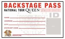 QUEEN - NATIONAL TOUR BACKSTAGE PASS - VINTAGE FANTASY CARD picture