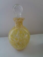 Yellow & White Studio Art Glass Perfume Bottle picture