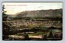 Kalispell MT-Montana, Birds Eye View Of City, Antique, Vintage c1912 Postcard picture