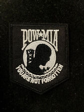 POW-MIA PATCH VIETNAM WAR embroidered iron-on military veteran emblem REMEMBERED picture