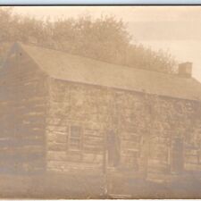 c1910s Very Old Pioneer House RPPC Cabin Vines Shack Real Photo Postcard A134 picture