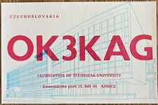 QSL Card - Košice, Czechoslovakia Club Station Technical University OK3KAG 1987 picture