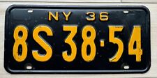 1936 New York License Plate  - Nice Original Paint picture