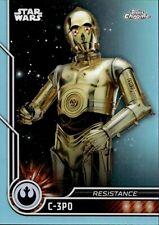 2023 Topps Chrome Star Wars C-3PO Teal Refractor #66 #d /199 picture