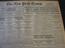 1919 MARCH 15 NEW YORK TIMES - WILSON IN PARIS OPENS CONFERENCE - NT 6211 picture