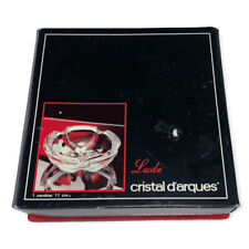 Cristal d' Arque lead crystal lude ashtray made in France unused retro box 11cm  picture