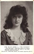 Wizard of Oz Actress Billie Burke The Runaway Hollis St. Theater Boston Postcard picture