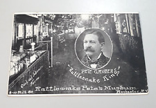 Vtg Postcard Rochester NY RATTLESNAKE PETE'S MUSEUM Pete Gruber Rattlesnake King picture