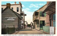 Postcard FL St Augustine Old Frame House St George Street WB Vintage PC J8926 picture