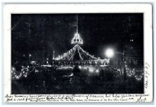 1907 Market Square Night New State Capitol Harrisburg Pennsylvania PA Postcard picture
