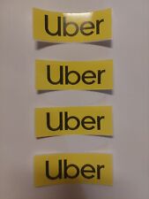 4pc Ubers Driver Sticker Eco-Friendly Thermal Printing Waterproof Sticker 4x1.5