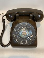 Vintage NT Brown Desk Top Rotary Dial Phone Telephone Chocolate Untested picture