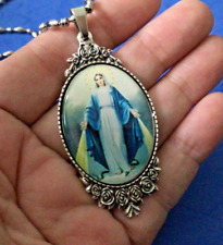 Rare Our Lady of Grace Devotion Necklace Pendant Saint Medal 30