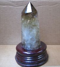 145mm TALL SMOKY/CITRINE QUARTZ TOWER 401g 510g W/STAND BRAZIL VERY NICE DISPLAY picture