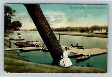 IA-Iowa, Riverside Park, Boat Docks, c1912 Vintage Postcard picture