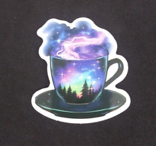 Beautiful Cup Of Northern Lights Stars & Galaxy Sticker 2.25