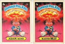 1985 Topps Garbage Pail Kids OS1 1st Series ADAM BOMB 8a & BLASTED BILLY 8b Card picture