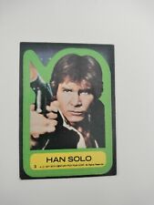 1977 Topps STAR WARS Blue Series - Han Solo Sticker #3 picture