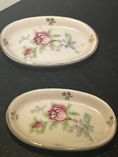 1940s Lefton 2 small pink china dishes handpainted for soap or trinkets picture