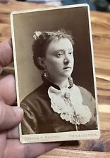 Victorian Civil War Era intense  Woman  carte Visite CDV Photo Philadelphia picture