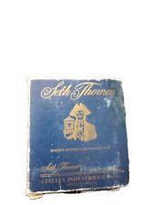 Vintage Seth Thomas Travel Alarm Clock Brown Luminous Dial Art Deco Orig Box picture