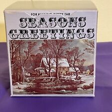 Vintage Currier & Ives Collection Corning Glass Works Christmas Ornament w/ Box picture
