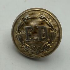 FD Fire Department Uniform Cuff Button Scovill Mfg Obsolete Vtg Brass Tone 9/16