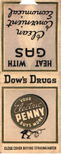 Dow's Drugs Your Electric Penny Buys More Heat With Gas Vintage Matchbook Cover picture