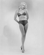 Joi Lansing 1950's Busty Leggy Leopard Print Bikini Pin up Barefoot Heels Photo  picture