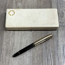 1950's MONTBLANC Masterpiece 642 Fountain Pen 2-tone 14C 585 Gold Nib F With Box picture