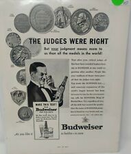 Vintage Print Advertisement Ad 1937 Budweiser picture