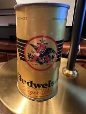 1930's BUDWEISER LAGER BEER Flat Top Beer Can. Great Shape EMPTY picture