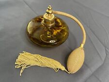 Vintage Glass Perfume Bottle with Original Puffer picture