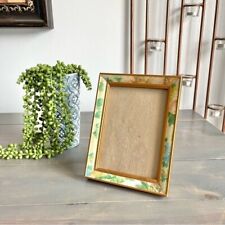 Vintage Multicolored Floral Tabletop Picture Frame Fits 5 x 7 Photo picture
