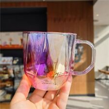 Starbucks Aurora Dazzle Gradient Glass Mug Small Fresh Mug Handle Coffee Mug picture