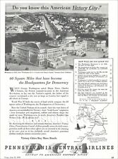 1943 PCA Pennsylvania Central Airlines AD airways advert WASHINGTON DC Capitol picture