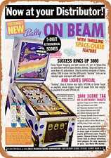 Metal Sign - 1969 Bally On Beam Pinball -- Vintage Look picture