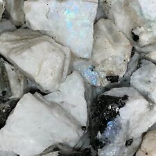 3000 Carat Lots of Natural Rainbow Moonstone Rough + a Nice FREE faceted Gems picture