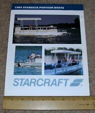 1985 STARDECK Pontoon Boats by STARCRAFT Dealer Stamped Sales Brochure Catalog picture