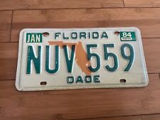 1984 Florida Dade License Plate Tag NUV 559 picture