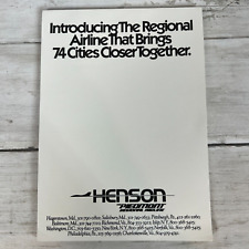 Vtg Piedmont Airlines Henson Regional Notepads Stationary Paper 5x7