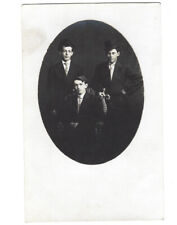 c.1900s Three Teenage Boys Gay Interest RPPC Real Photo Postcard UNPOSTED picture
