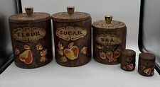 Vintage Treasure Craft Ceramic kitchen Cannisters- Flour-Sugar-Tea-Salt-Pepper picture