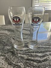 Pair Of ERDINGER Weissbrau WeibBier 10” German Pilsner Beer Glass .5L picture