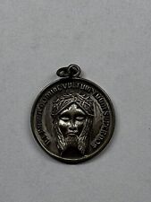 Vintage Holy Face Of Jesus Charm Creed Sterling Silver Pendant New York City picture