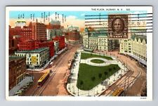Albany NY-New York, The Plaza, c1928 Antique Vintage Souvenir Postcard picture